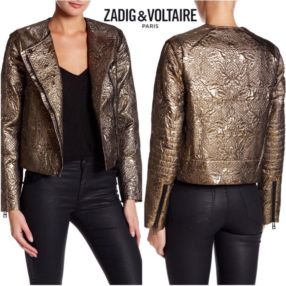 Zadig & Voltaire Jackets & Blazers - Zadig & Voltaire Deluxe Luna Dore metallic jacket